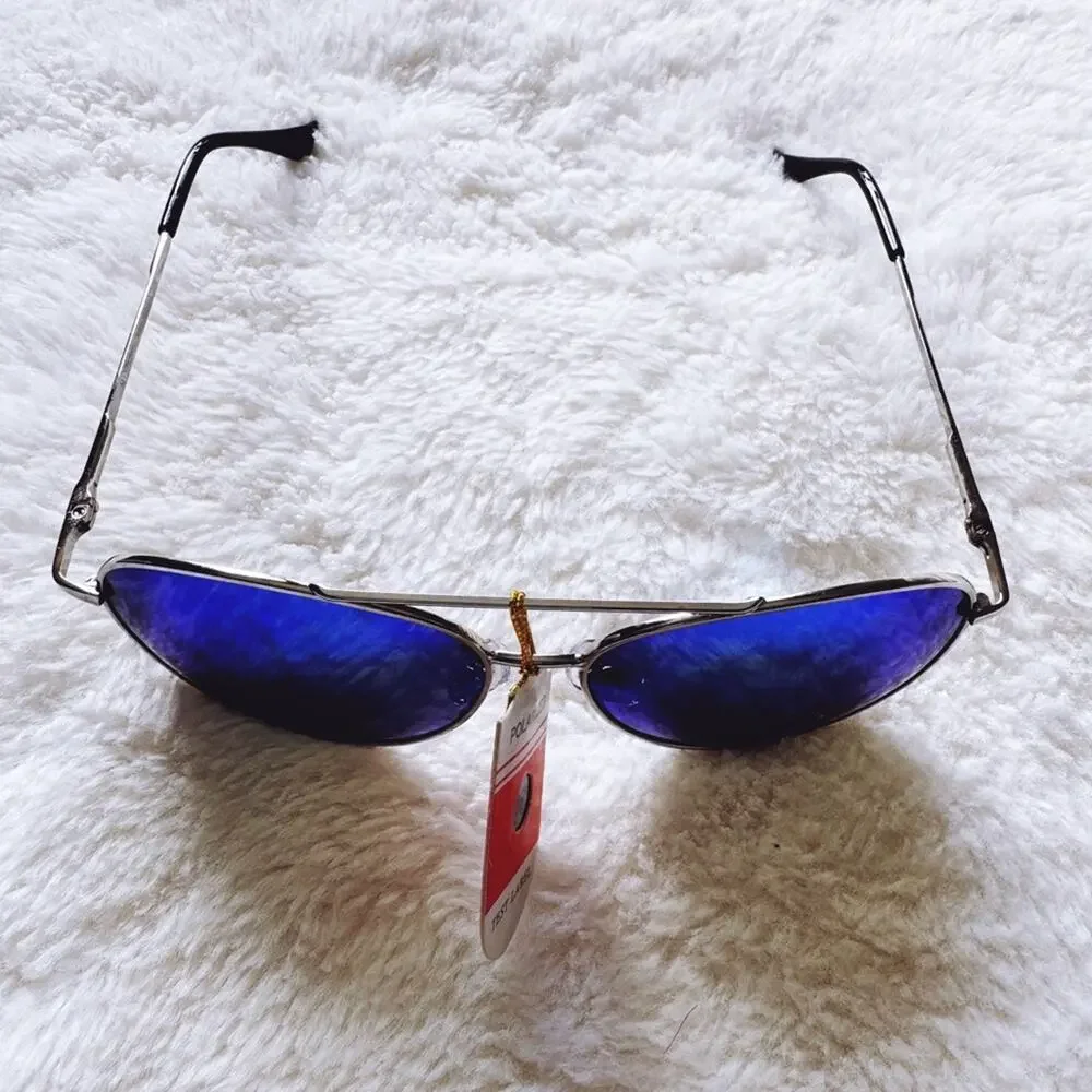 Felix Blue w/Silver Rim Mirrored Sunglasses